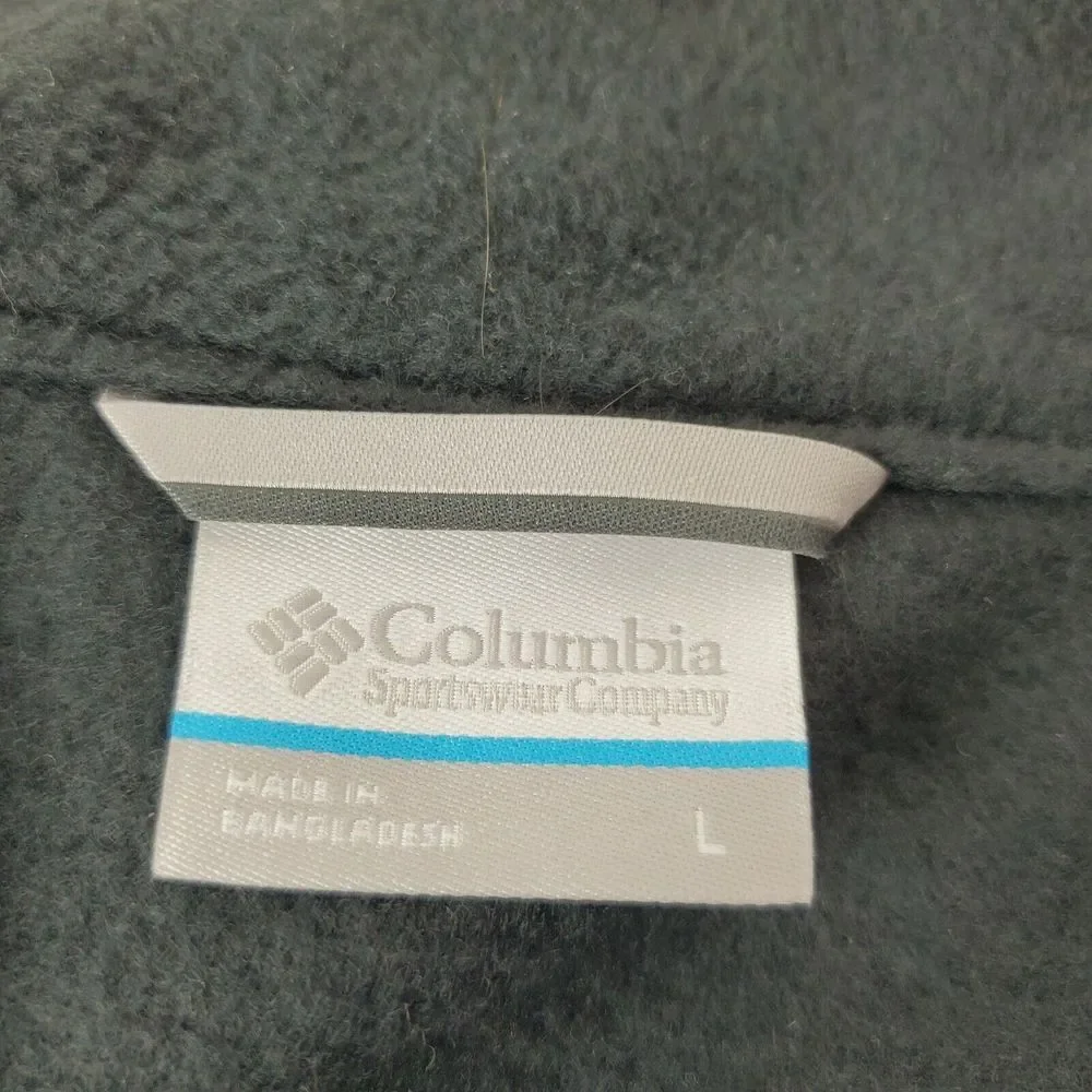 Columbia Men's Full Zip Black Fleece Vest Size L‎ Sleeveless Outdoor